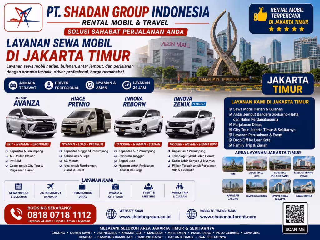 Rental Mobil Ciracas Jakarta Timur