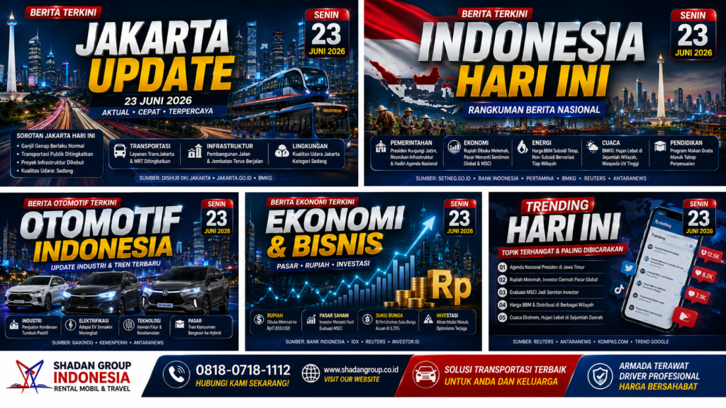 Berita Indonesia Hari Ini 23 Juni 2026: Pemerintah Siapkan Pelatihan 50 Ribu Korban PHK dan Isu Nasional yang Perlu Dipantau