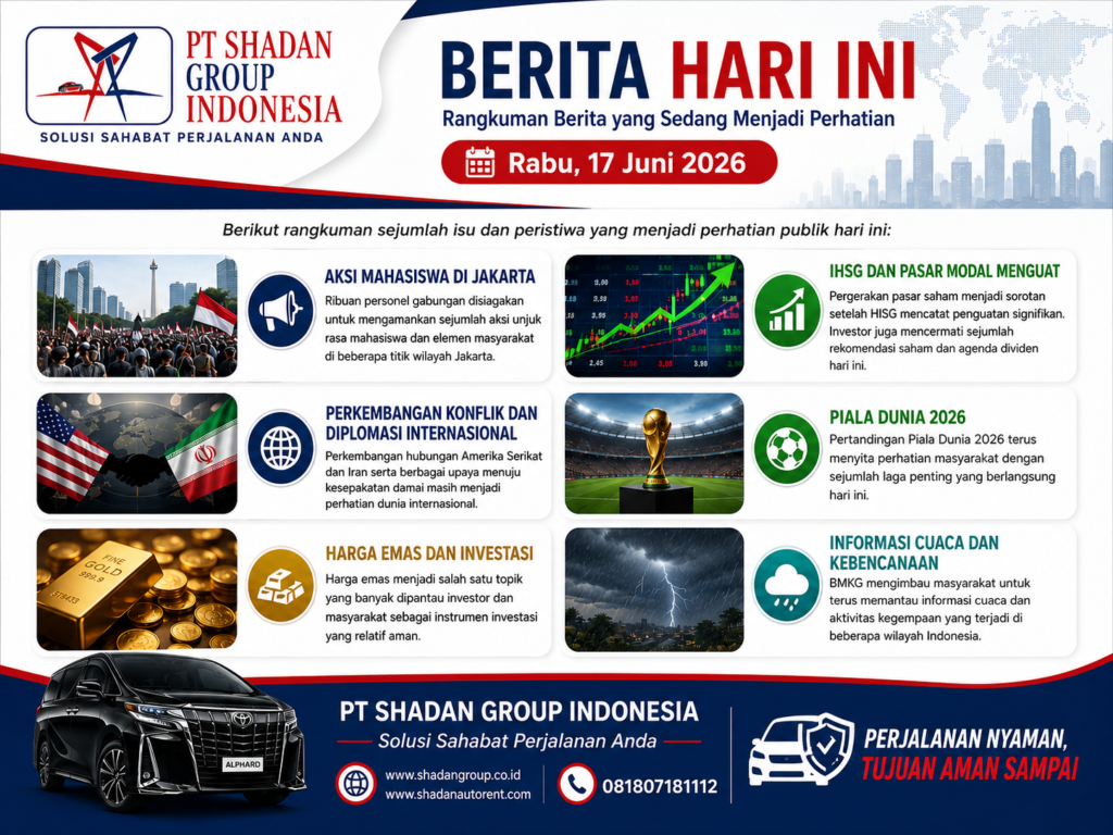 Rangkuman Berita yang Sedang Menjadi Perhatian Rabu, 17 Juni 2026